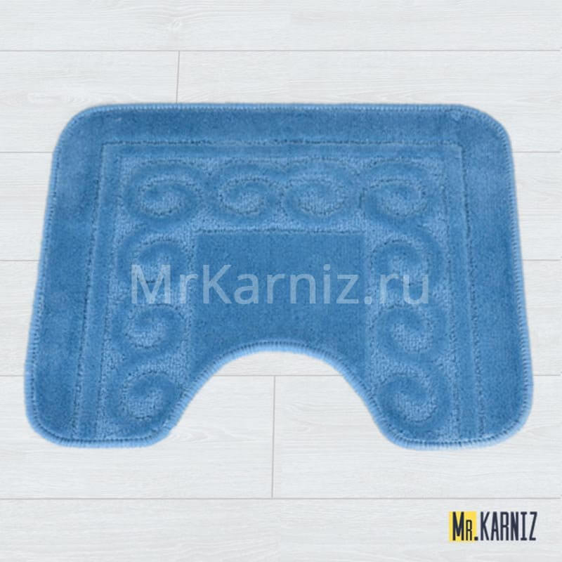 Коврик в туалет ТН голубой