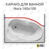 Карниз для ванны Riho Nora Передний борт 160х100 Усиленный 25 мм MrKARNIZ фото 1