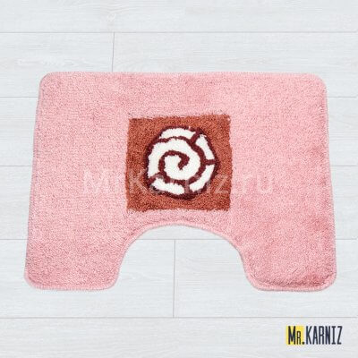 Коврик для туалета Ракушка розовый