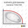 Карниз для ванны Jika Geneve 150х100 Усиленный 25 мм MrKARNIZ фото 1